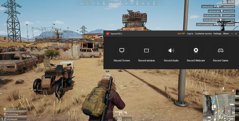 Apowersoft game recording software is adept at recording gameplay.