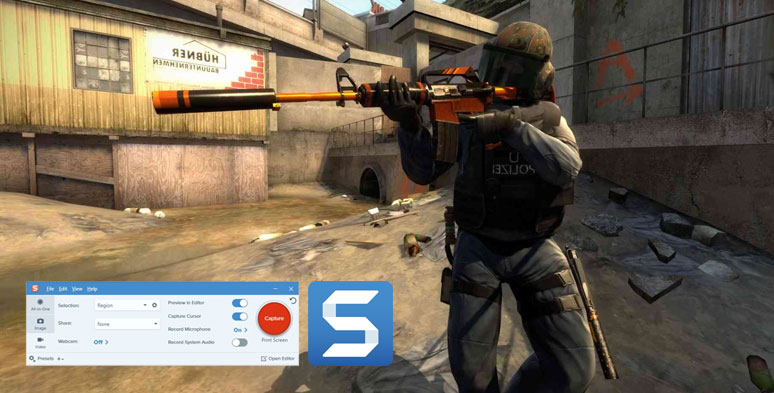 Use Snagit to record gameplay