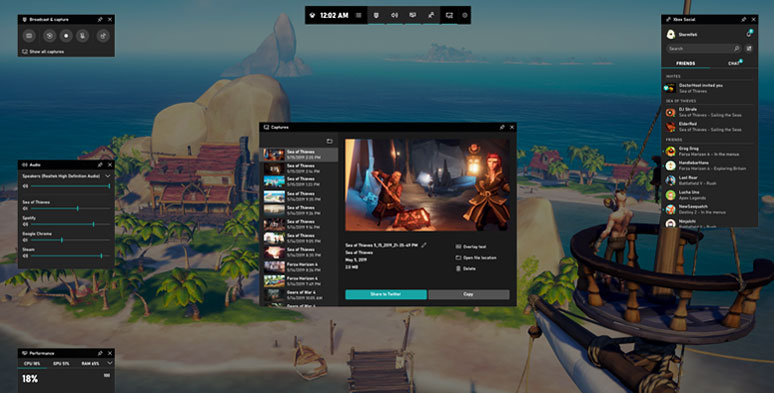 Use pre-installed Xbox game bar on Windows 10 to record gameplay