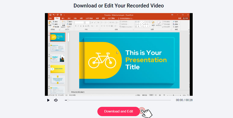 Download and edit the recorded PowerPoint slides 