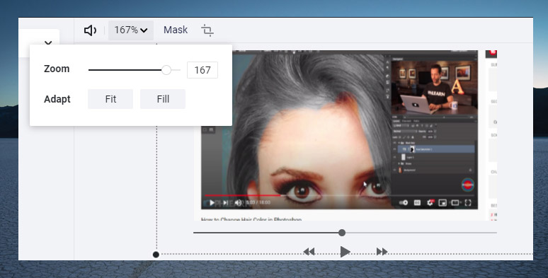 Use zoom in feature to clearly explain an instructional video with screen recording
