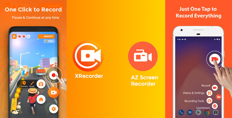 XRecorder and AZ Screen Recorder for Android users to record whatsapp calls