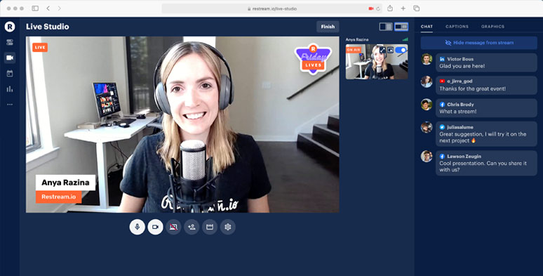Use Restream to automatically record a live stream