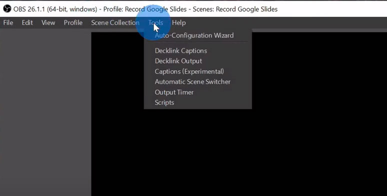 Select only recording mode in OBS Studio