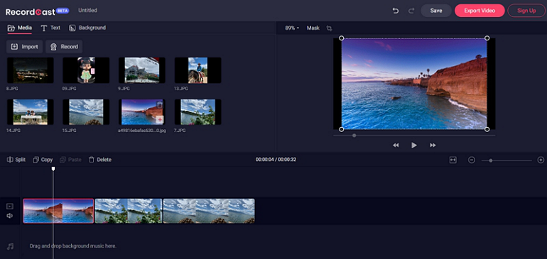 How to Edit Recorded Video Online - Step 2