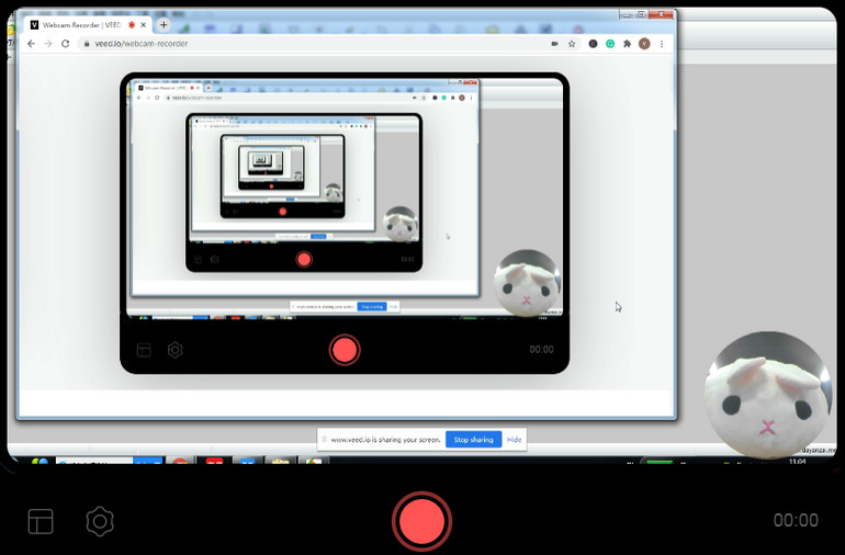 Record the Computer Screen and Your Face at the Same Time with Veed.io 2