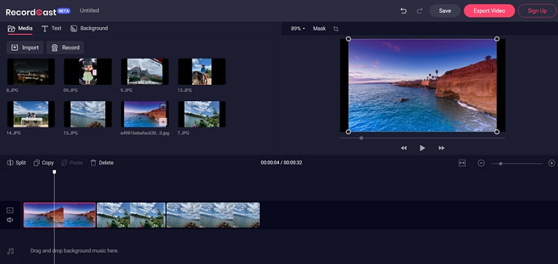 How to Edit Recorded Video Online - Step 2